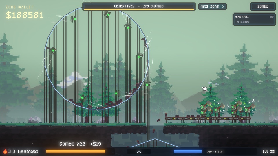 Log Drop: a huge loop of track above the trees